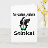 Non-Hodgkins Lymfoom Stinks Skunk Awareness Kaart (Gele Bloem)
