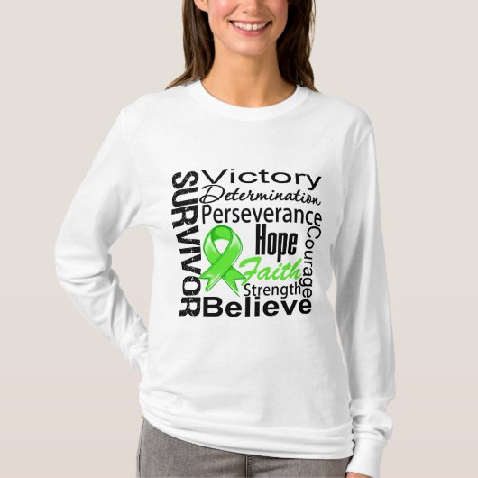 Non-Hodgkins Lymfoom Survivor Collage T-shirt (Voorkant)