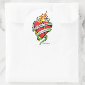 Non-Hodgkins lymfoom Tattoo hart Ronde Sticker (Tas)