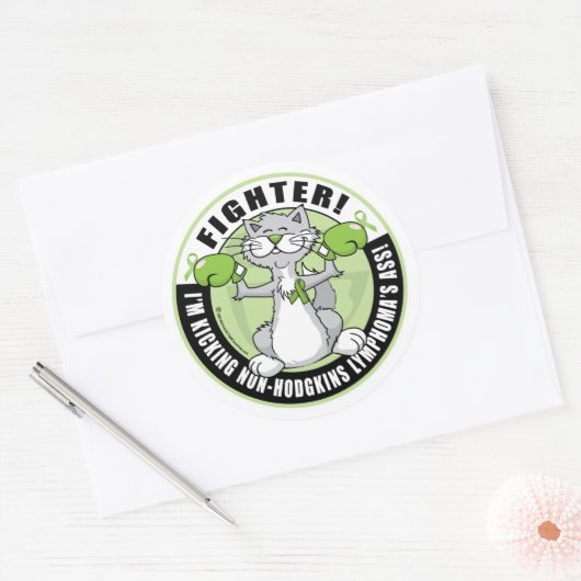 Non-Hodgkins lymfoombestrijder Ronde Sticker (Envelop)