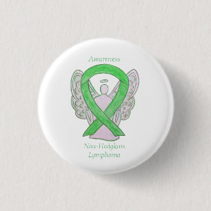 Non-Hodgkins Lymphoma Angel Lime Green Ribbon Pins Ronde Button 3,2 Cm