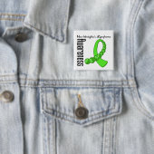 Non Hodgkins Lymphoma Awareness Gemstone Ribbon Vierkante Button 5,1 Cm (In situ)