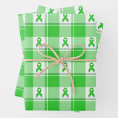 Non-Hodgkin's Lymphoma Awareness Plaid Lime Green Inpakpapier Vel (In situ)