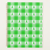 Non-Hodgkin's Lymphoma Awareness Plaid Lime Green Planner (Voorkant)