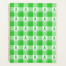 Non-Hodgkin's Lymphoma Awareness Plaid Lime Green Planner