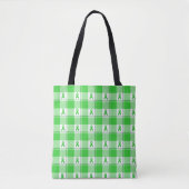 Non-Hodgkin's Lymphoma Awareness Plaid Lime Green Tote Bag (Voorkant)