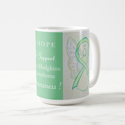 Non-Hodgkins Lymphoma Awareness Ribbon Angel Mok (Voorkant rechts)