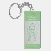 Non-Hodgkins Lymphoma Awareness Ribbon Sleutelhang Sleutelhanger (Voorkant Links)
