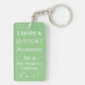 Non-Hodgkins Lymphoma Awareness Ribbon Sleutelhang Sleutelhanger (achterkant)