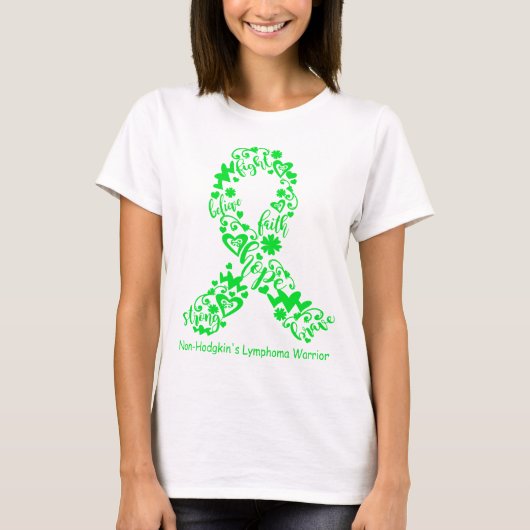 Non-Hodgkin's Lymphoma Awareness Ribbon Support T-shirt (Voorkant)