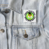 Non Hodgkins Lymphoma Chemo Afstudeerder Chick Vierkante Button 5,1 Cm (In situ)