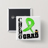 Non-Hodgkins Lymphoma Chemo Afstudeerder Vierkante Button 5,1 Cm (Voorkant /achterkant)