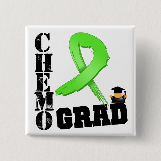 Non-Hodgkins Lymphoma Chemo Afstudeerder Vierkante Button 5,1 Cm (Voorkant)