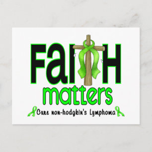 Non-Hodgkins Lymphoma Faith Matters Cross 1 Briefkaart
