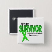 Non-Hodgkins Lymphoma Future Survivor Vierkante Button 5,1 Cm (Voorkant /achterkant)