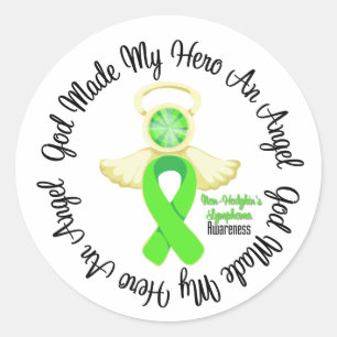 Non-Hodgkins Lymphoma God heeft mijn Hero An Angel Ronde Sticker