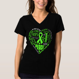 Non-Hodgkins Lymphoma Heart Words T-shirt
