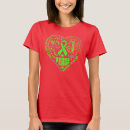 Non-Hodgkins Lymphoma Heart Words T-shirt