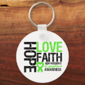 Non-Hodgkin's Lymphoma Hope Love Faith Sleutelhanger (Voorkant)