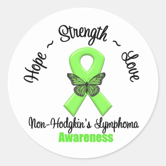 Non-Hodgkin's Lymphoma Hope Ronde Sticker (Voorkant)