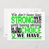 Non-Hodgkins Lymphoma How Strong We Are Briefkaart (Voorkant / Achterkant)