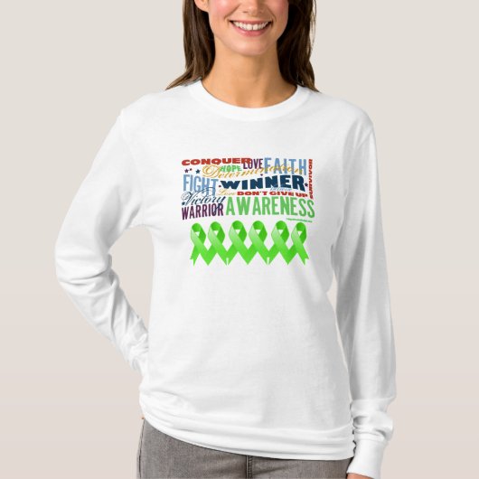 Non-Hodgkins Lymphoma Inspirerend Woorden T-shirt (Voorkant)