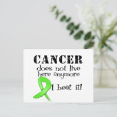 Non Hodgkins Lymphoma leeft hier niet meer Briefkaart (Staand voorkant)