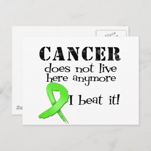 Non Hodgkins Lymphoma leeft hier niet meer Briefkaart (Voorkant / Achterkant)