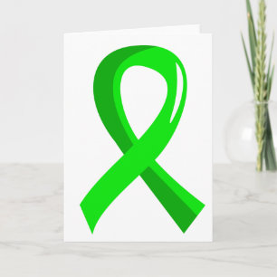 Non-Hodgkin's Lymphoma Lime Green Ribbon 3 Kaart