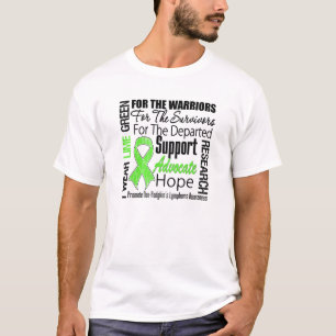 Non Hodgkins Lymphoma Lime Green Ribbon TRIBUTE T-shirt
