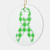 Non-Hodgkin's Lymphoma Plaid Green Ribbon Keramisch Ornament (Links)
