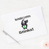 Non-Hodgkins Lymphoma Stinks Skunk Awareness Ovale Sticker (Envelop)
