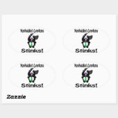 Non-Hodgkins Lymphoma Stinks Skunk Awareness Ovale Sticker (Vel)