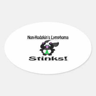 Non-Hodgkins Lymphoma Stinks Skunk Awareness Ovale Sticker