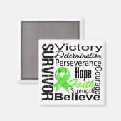 Non-Hodgkins Lymphoma Survivor Collage Magneet (Voorkant / Achterkant)