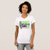Non Hodgkins Lymphoma Survivor Fight Believe Win T-shirt (Voorkant volledig)