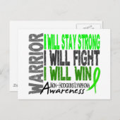 Non-Hodgkins Lymphoma Warrior Briefkaart (Voorkant / Achterkant)