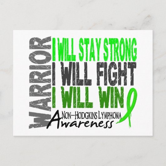 Non-Hodgkins Lymphoma Warrior Briefkaart (Voorkant)