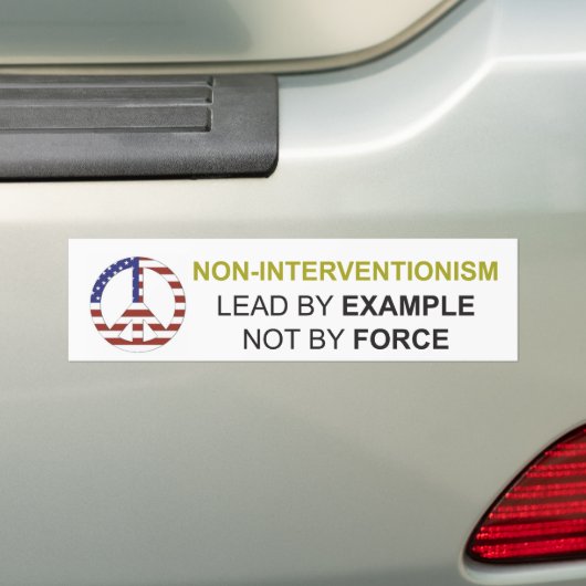 Non-interventie Bumpersticker (Op auto)
