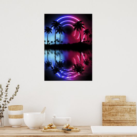 Non-landschap: palmen en ark poster (Keuken)