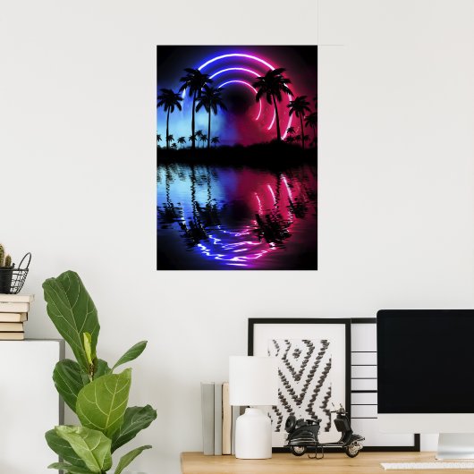 Non-landschap: palmen en ark poster (Thuiskantoor)