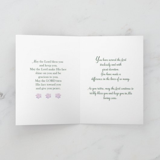 Non  Naam Retirement Lotus Flower op C Kaart (Binnen)