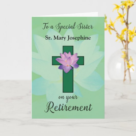 Non  Naam Retirement Lotus Flower op C Kaart (Gele Bloem)