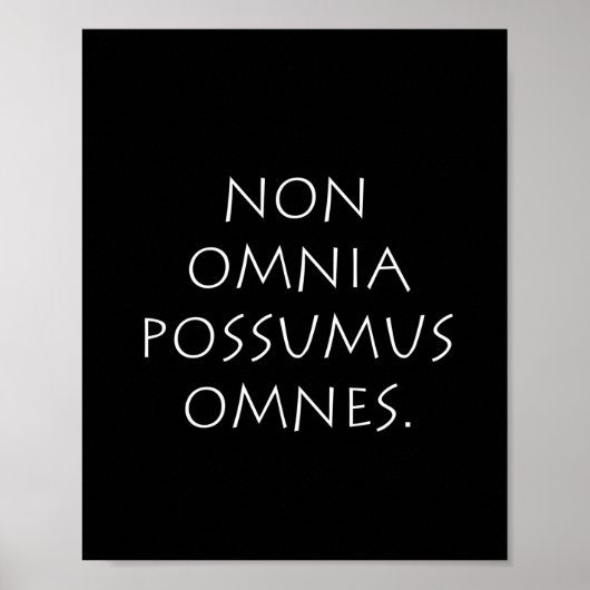 Non Omnia Possumus Omnes Poster (Voorkant)