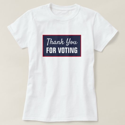 Non-Partisan Hartelijk dank voor uw stem T-shirt (Design voorkant)