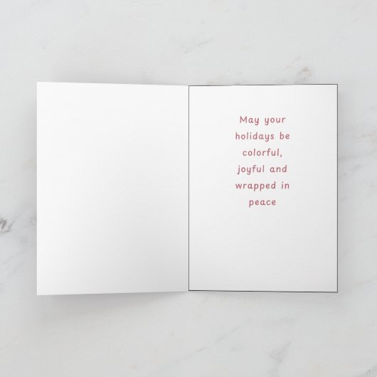 Non-Photo Bohemian Christmas  Folded Feestdagen Kaart (Binnen)