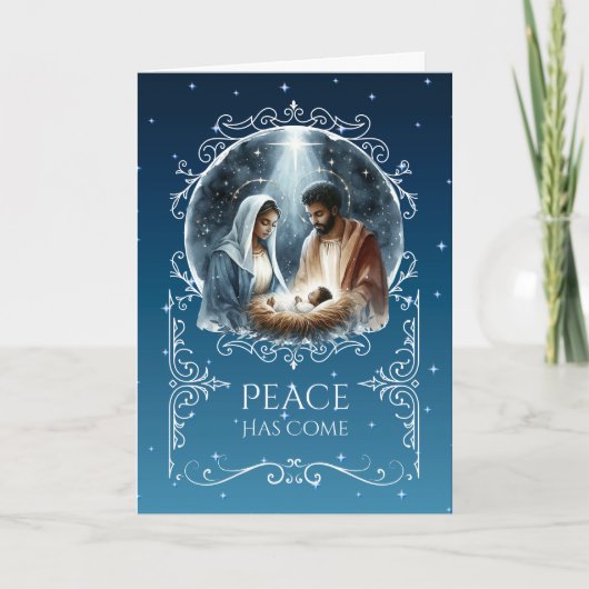 Non-Photo Christmas Holiday Card African-American Feestdagen Kaart (Voorkant)