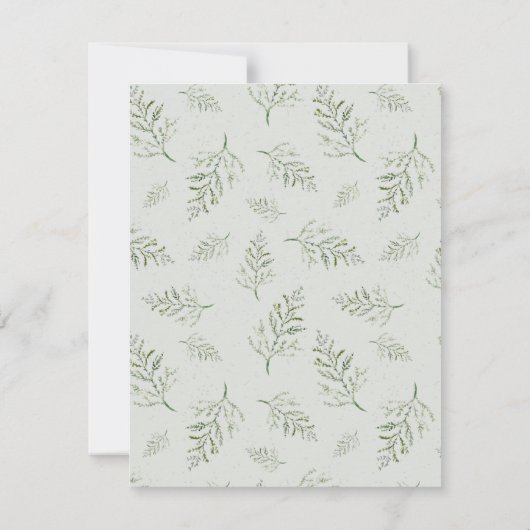 Non Photo Christmas Simple Watercolor Greenery Feestdagenkaart (Achterkant)