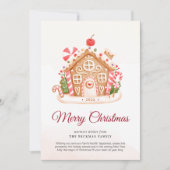 Non-photo Gingerbread House Kerst Vakantie Kaart (Voorkant)