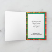 Non Photo Plaid Christmas Card Feestdagen Kaart (Binnen)